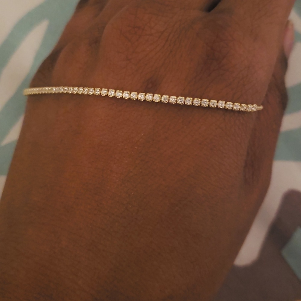 Gold sterling silver bracelet